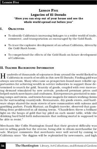Legacies of El Dorado Lesson Plan Legacies of El Dorado Lesson Plan