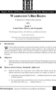 Washington's Rise Begins Lesson Plan Washington's Rise Begins Lesson Plan