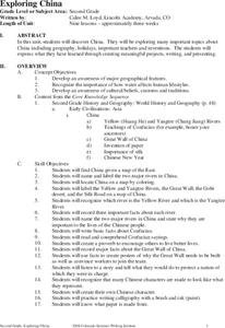 Exploring China Lesson Plan Exploring China Lesson Plan