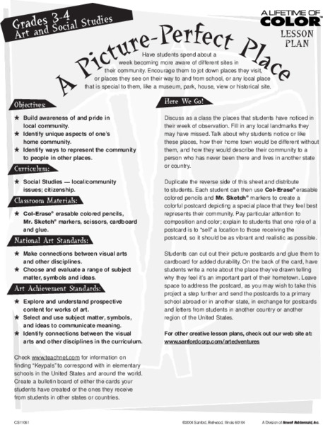 A Picture-Perfect Place Lesson Plan A Picture-Perfect Place Lesson Plan