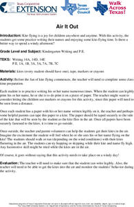 Air It Out Lesson Plan Air It Out Lesson Plan