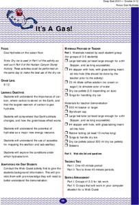 It's a Gas! Lesson Plan It's a Gas! Lesson Plan
