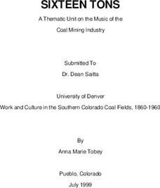 SIXTEEN TONS Unit Plan SIXTEEN TONS Unit Plan