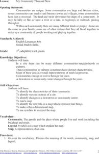 My Community Then and Now Lesson Plan My Community Then and Now Lesson Plan