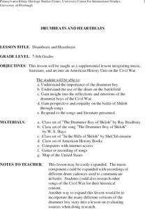 Drumbeats and Heartbeats Lesson Plan Drumbeats and Heartbeats Lesson Plan