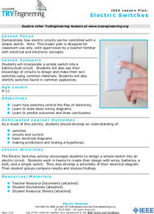 Electric Switches Lesson Plan Electric Switches Lesson Plan