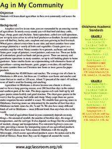 Agriculture Lesson Plan Agriculture Lesson Plan
