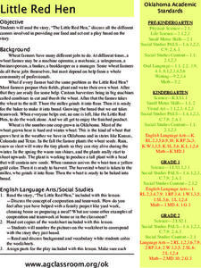 Little Red Hen Lesson Plan Little Red Hen Lesson Plan