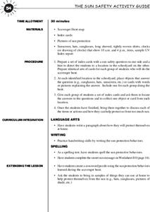 The Sun Safety Activity Guide Lesson Plan The Sun Safety Activity Guide Lesson Plan