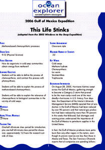 This Life Stinks Lesson Plan This Life Stinks Lesson Plan