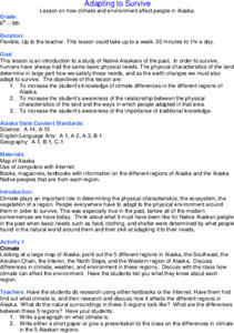 Adapting to Survive Lesson Plan Adapting to Survive Lesson Plan