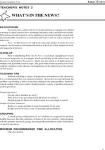 What's in the News? Lesson Plan What's in the News? Lesson Plan