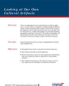 Artifacts Lesson Plan Artifacts Lesson Plan