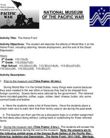 The Home Front Lesson Plan The Home Front Lesson Plan