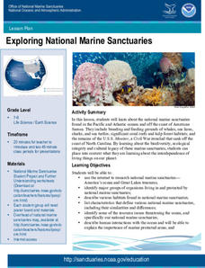 Exploring National Marine Sanctuaries Lesson Plan Exploring National Marine Sanctuaries Lesson Plan