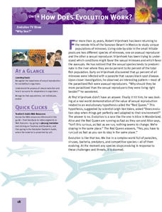 How Does Evolution Work? Lesson Plan How Does Evolution Work? Lesson Plan