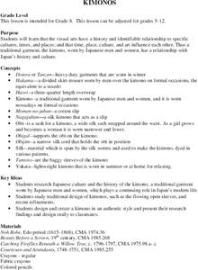 Kimonos Lesson Plan Kimonos Lesson Plan