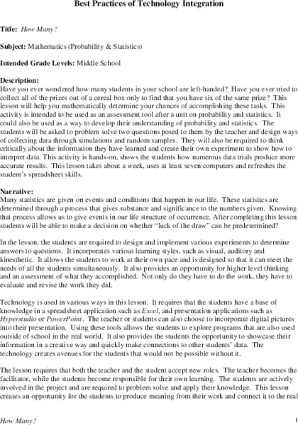 How Many? Lesson Plan How Many? Lesson Plan