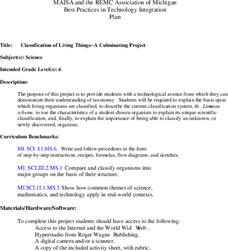 Classification of Living Things Lesson Plan Classification of Living Things Lesson Plan