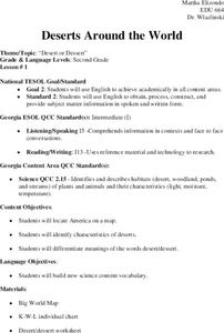 Deserts Around the World Lesson Plan Deserts Around the World Lesson Plan
