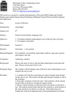 Layers of The Past Lesson Plan Layers of The Past Lesson Plan