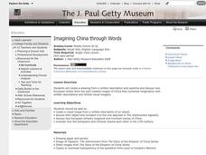 Imagining China Through Words Lesson Plan Imagining China Through Words Lesson Plan