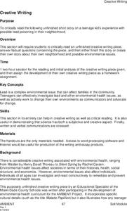 Creative Writing Lesson Plan Creative Writing Lesson Plan