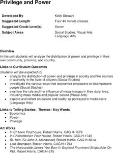 Privilege and Power Lesson Plan Privilege and Power Lesson Plan