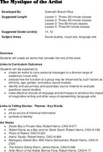 The Mystique of the Artist Lesson Plan The Mystique of the Artist Lesson Plan