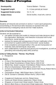 The Lines of Perception Lesson Plan The Lines of Perception Lesson Plan