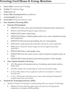 Communication Technology Lesson Plan Communication Technology Lesson Plan