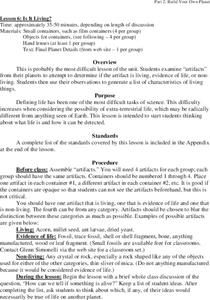 Is It Living? Lesson Plan Is It Living? Lesson Plan