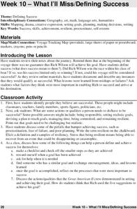 Defining Success Lesson Plan Defining Success Lesson Plan