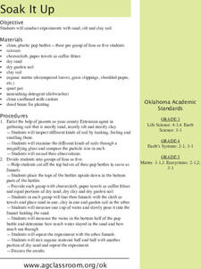 Soak It Up Lesson Plan Soak It Up Lesson Plan