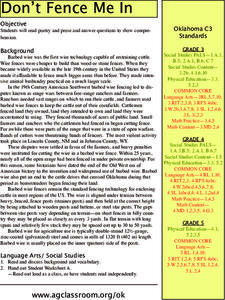 Don't Fence Me In Lesson Plan Don't Fence Me In Lesson Plan
