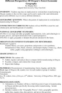 Different Perspectives of Oregon's Forest Economic Geography Lesson Plan Different Perspectives of Oregon's Forest Economic Geography Lesson Plan