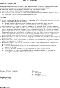 Natural Disasters Lesson Plan Natural Disasters Lesson Plan