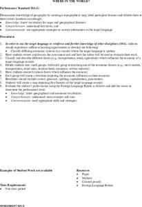 Where In The World? Lesson Plan Where In The World? Lesson Plan