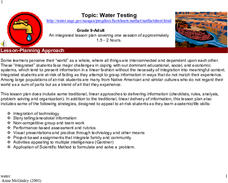 Water Testing Lesson Plan Water Testing Lesson Plan