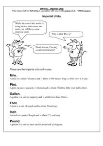 Imperial Units Worksheet Imperial Units Worksheet
