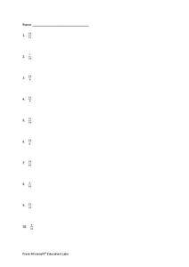 Improper Fractions Worksheet Improper Fractions Worksheet
