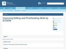 Improving Editing and Proofreading Skills Lesson Plan Improving Editing and Proofreading Skills Lesson Plan