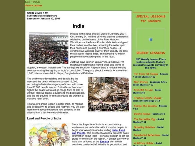 India Lesson Plan India Lesson Plan