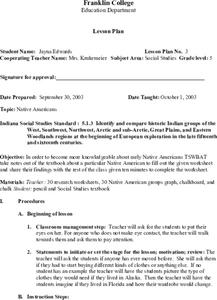 Native Americans Lesson Plan Native Americans Lesson Plan