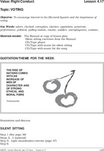 VOTING Lesson Plan VOTING Lesson Plan