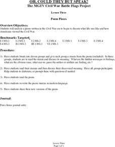Lesson Three: Poem Pieces Lesson Plan Lesson Three: Poem Pieces Lesson Plan