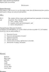 Electrostatics Lesson Plan Electrostatics Lesson Plan