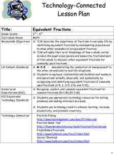 Equivalent Fractions Lesson Plan Equivalent Fractions Lesson Plan