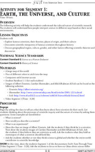 Earth, the Universe, and Culture Lesson Plan Earth, the Universe, and Culture Lesson Plan