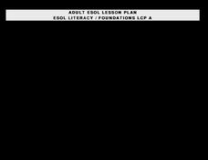 ADULT ESOL LESSON PLAN--Communicate Effectively on Health and Nutrition Topics Lesson Plan ADULT ESOL LESSON PLAN--Communicate Effectively on Health and Nutrition Topics Lesson Plan